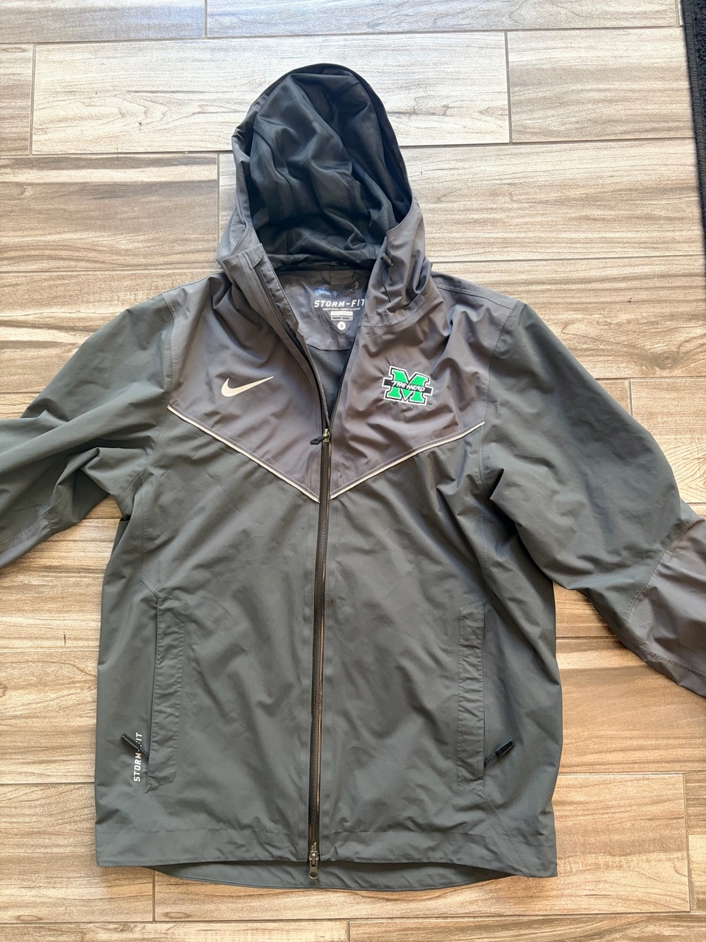 Nike Gray Storm-Fit Rain Jacket - Marshall Thundering Herd